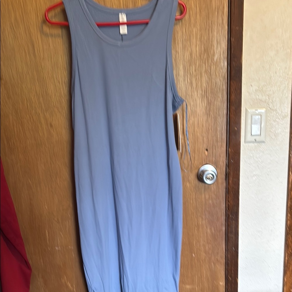 Sleeveless Blue Maxi Dress